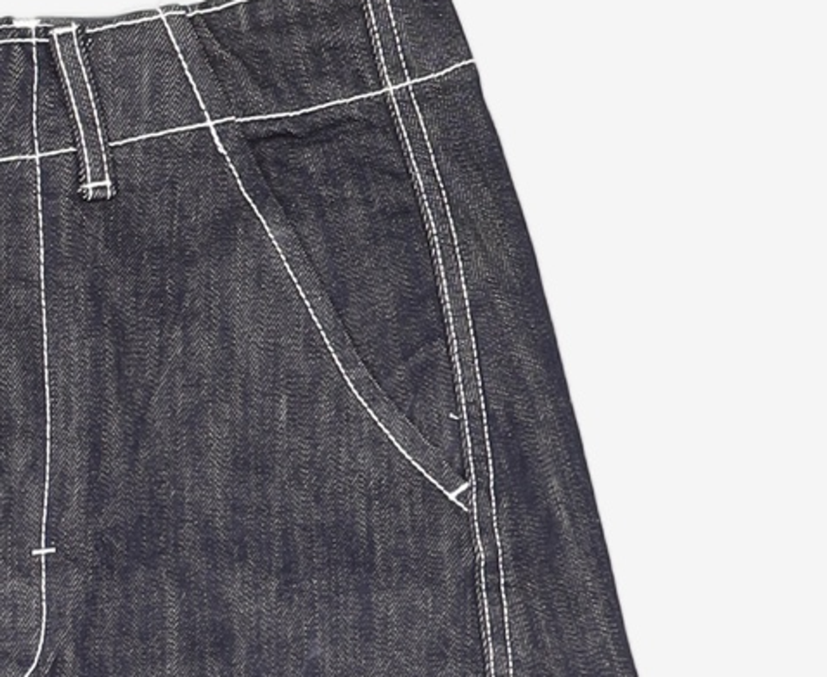 다이닛(DEINET) DEINET CURVED DENIM PANTS IN INDIGO S