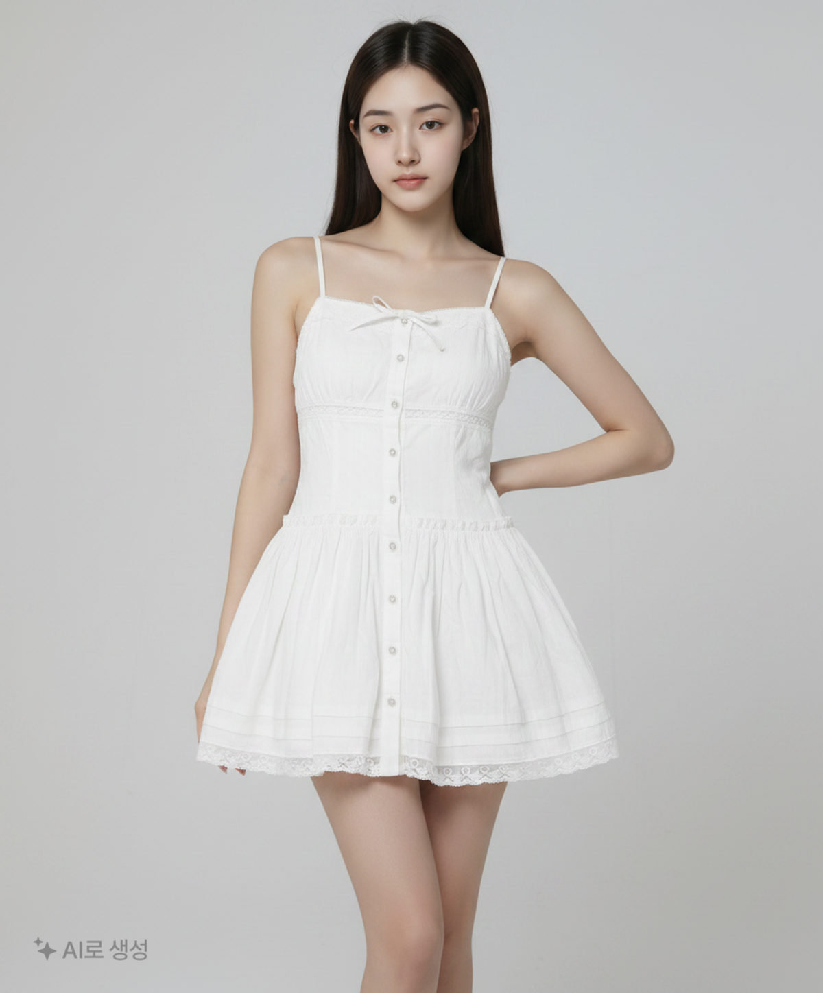 제로플래닛(ZEROPLANET) 루시아 슬리브리스 미니 원피스 [WHITE] S
