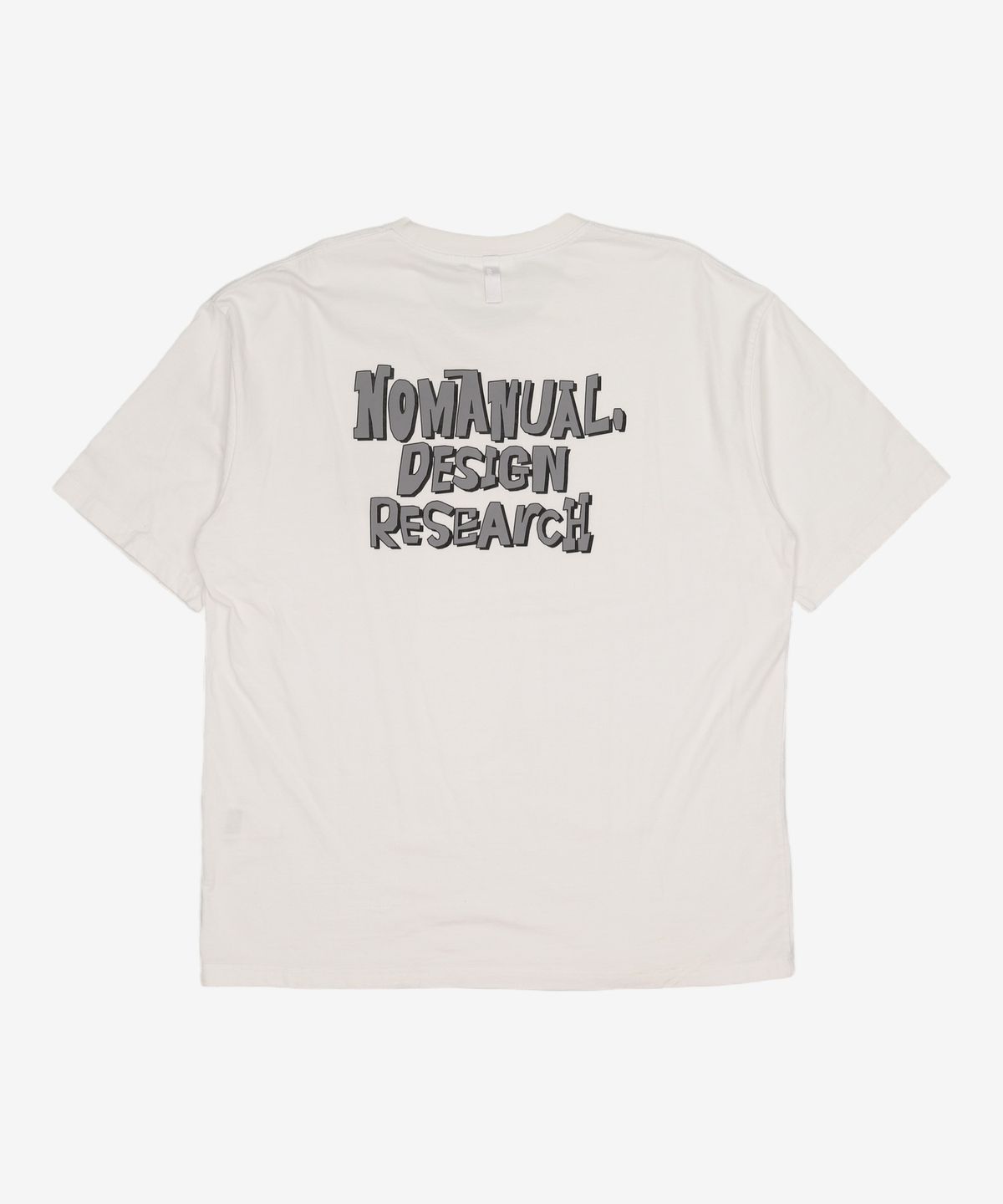 노매뉴얼(NOMANUAL) DOODLE LOGO T-SHIRT - WHITE XL