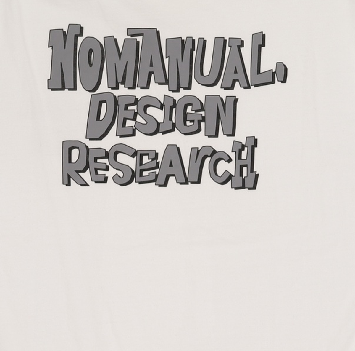 노매뉴얼(NOMANUAL) DOODLE LOGO T-SHIRT - WHITE XL