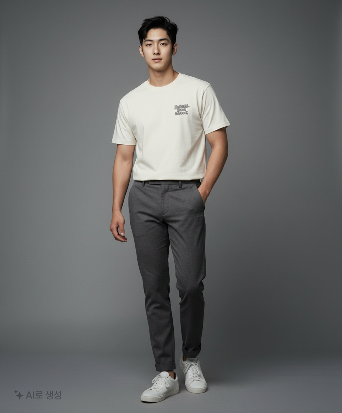 노매뉴얼(NOMANUAL) DOODLE LOGO T-SHIRT - WHITE XL