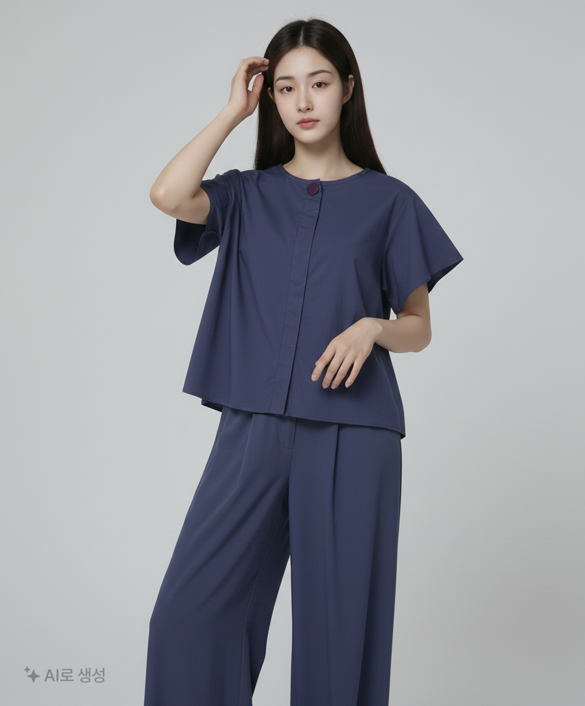 마리끌레르(MARIE CLAIRE) 백 셔링 디테일 블라우스 (MOCBBL05M4) 40