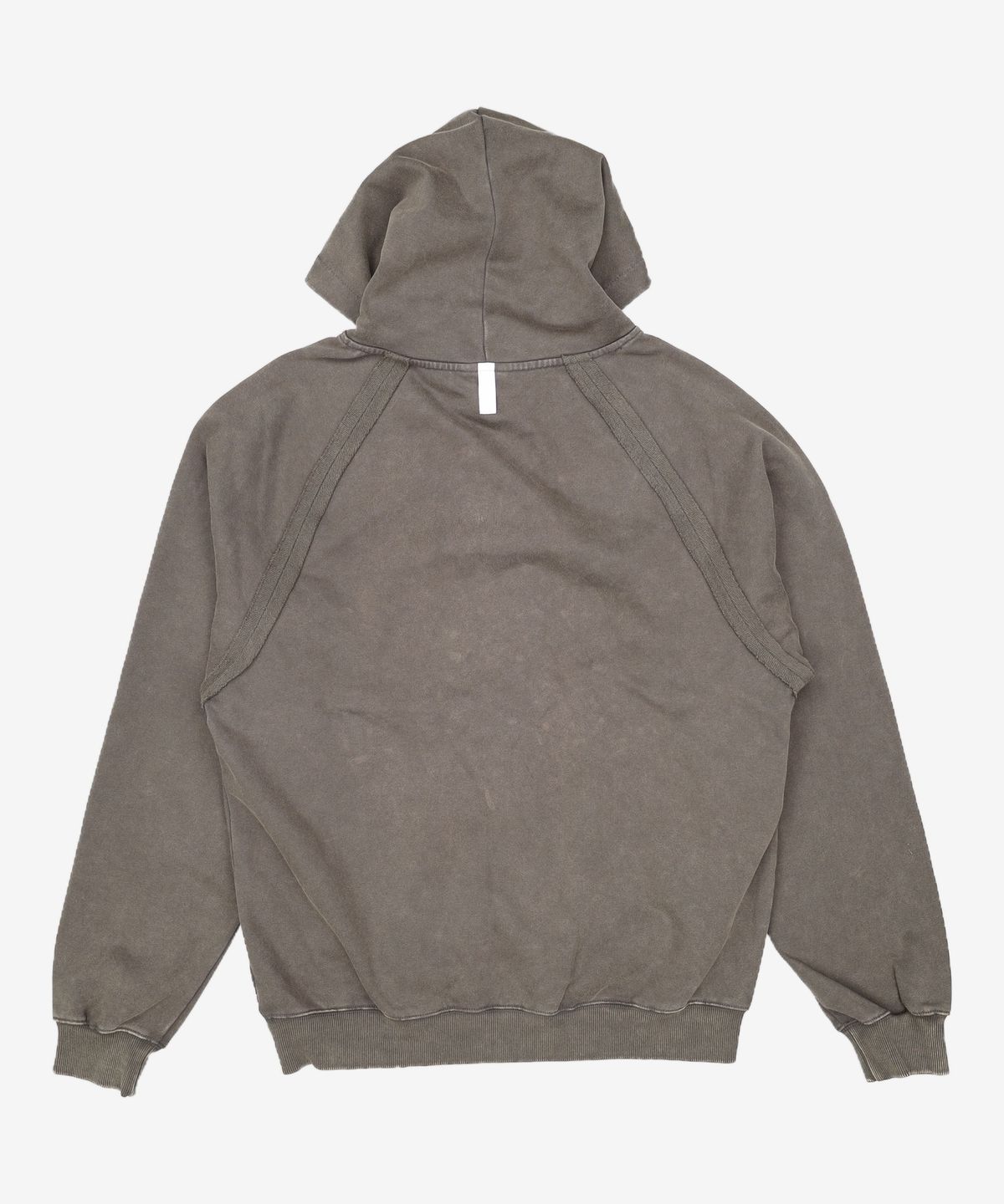 노매뉴얼(NOMANUAL) R.S RAW EDGE HOODIE - WASHED CHARCOAL M