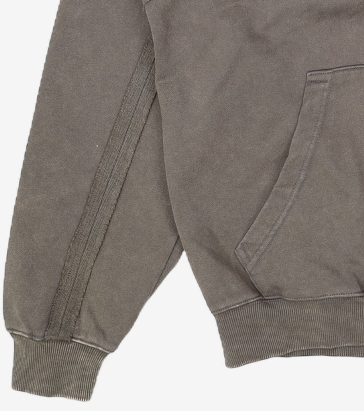 노매뉴얼(NOMANUAL) R.S RAW EDGE HOODIE - WASHED CHARCOAL M