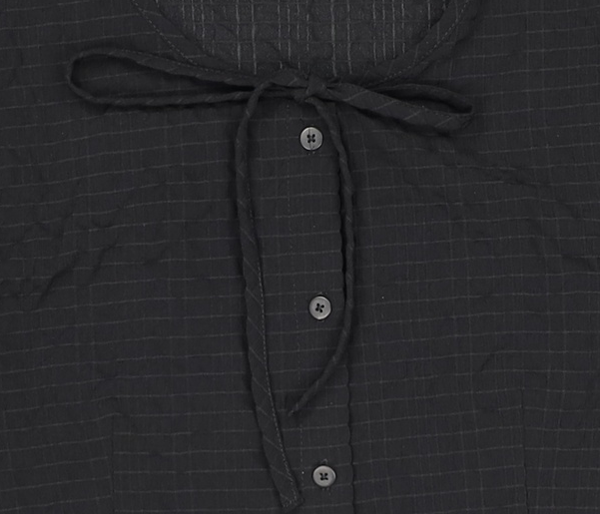 미쏘(MIXXO) 라운드넥 리본 블라우스_MIWBWD503G M