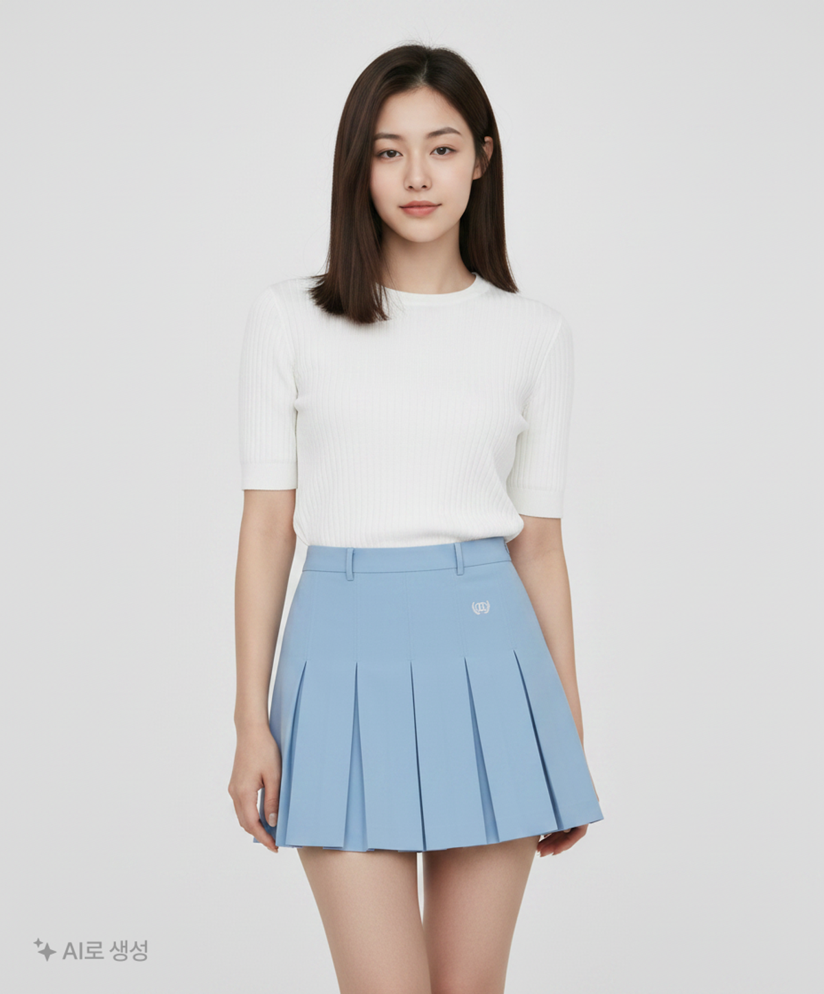 헤지스골프(HAZZYS GOLF) 블루 올 프리츠 A라인 스커트_HWSK3B212B1 67