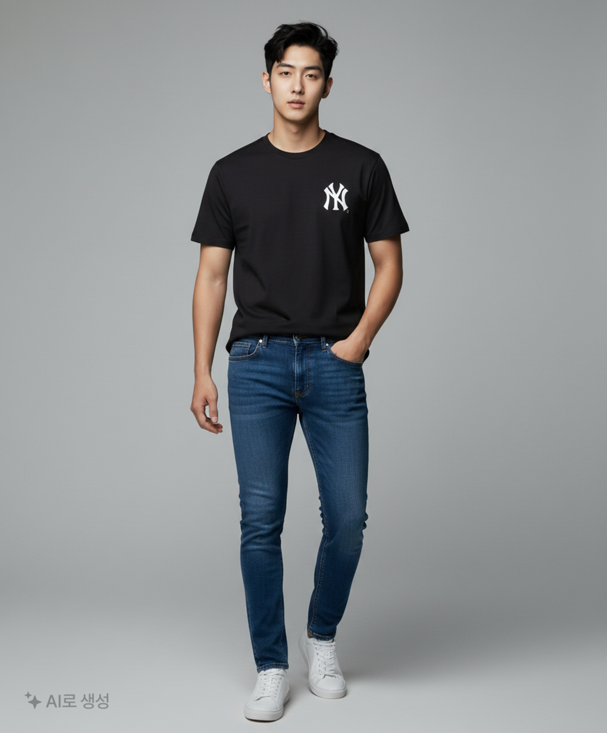 엠엘비(MLB) 일루젼 클리핑 반팔 티셔츠 NY (Black) L