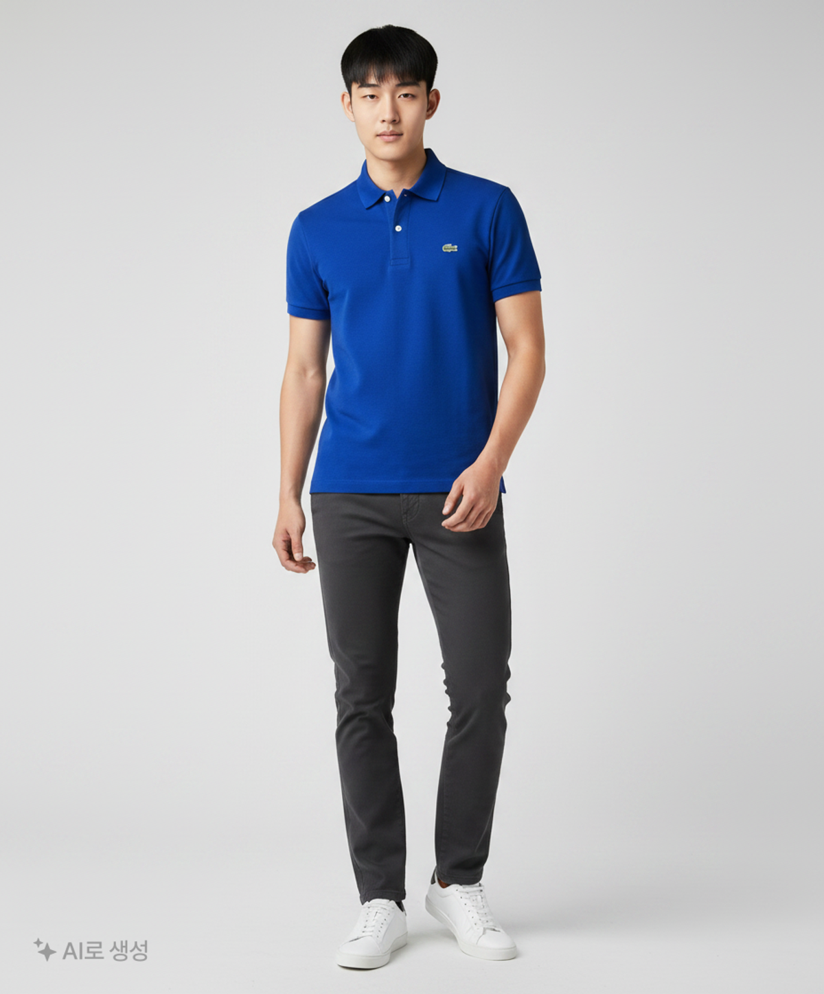라코스테(LACOSTE) 남성 프렌치 베이직 반팔 폴로 [블루] 105