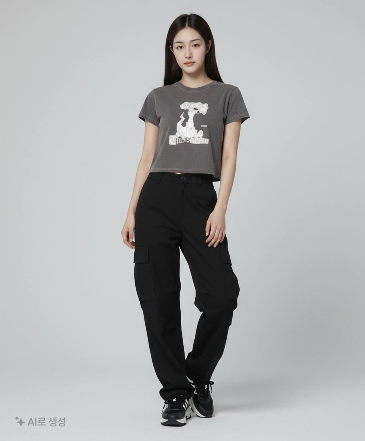 디스이즈네버댓(THISISNEVERTHAT) Old Dragon W Tee Charcoal S