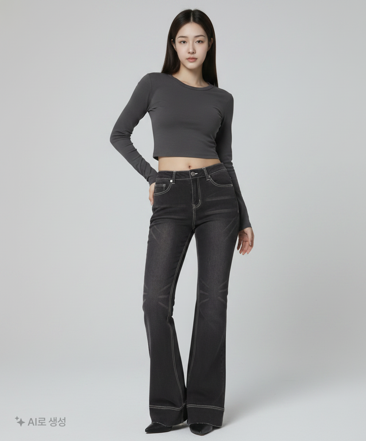 레더리(LEATHERY) 청/데님 팬츠 S