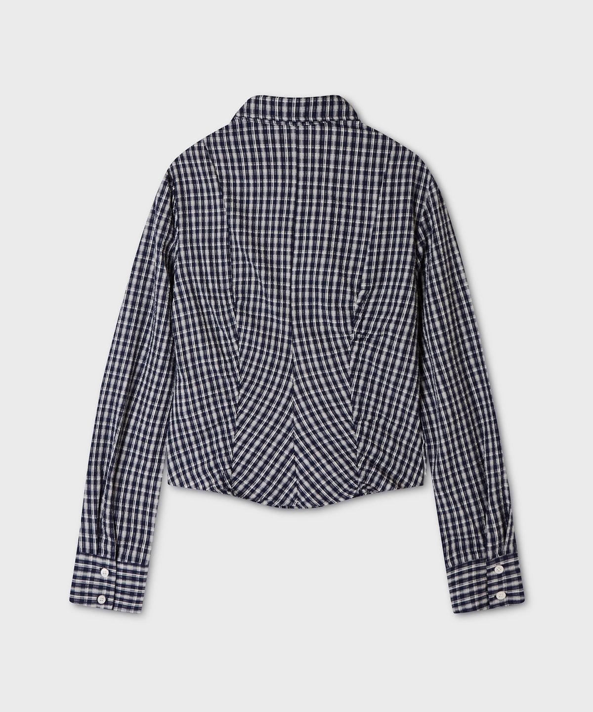 후아유(WHO.A.U) Slim Fit Check Blouse / WHBLG4991F