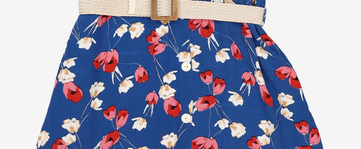 룩캐스트(LOOKAST) BLUE SYDNEY PRINTED DRESS ONESIZE