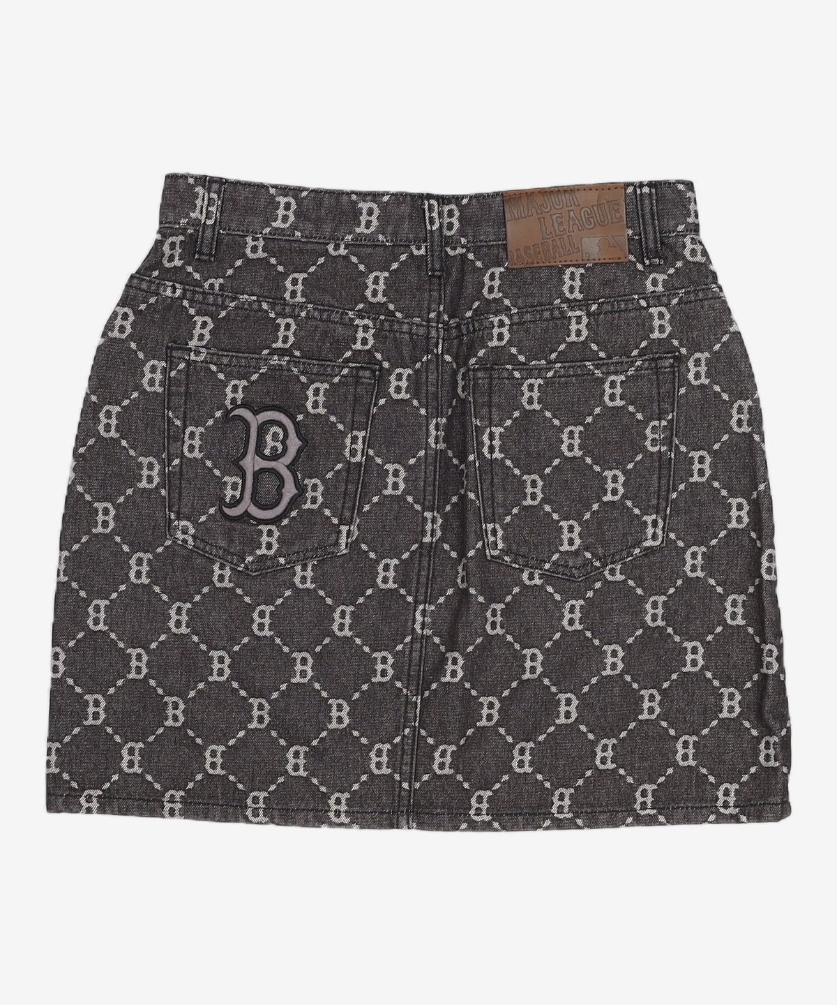 엠엘비(MLB) 여성 다이아 모노그램 자카드 데님 스커트 B (Black) S