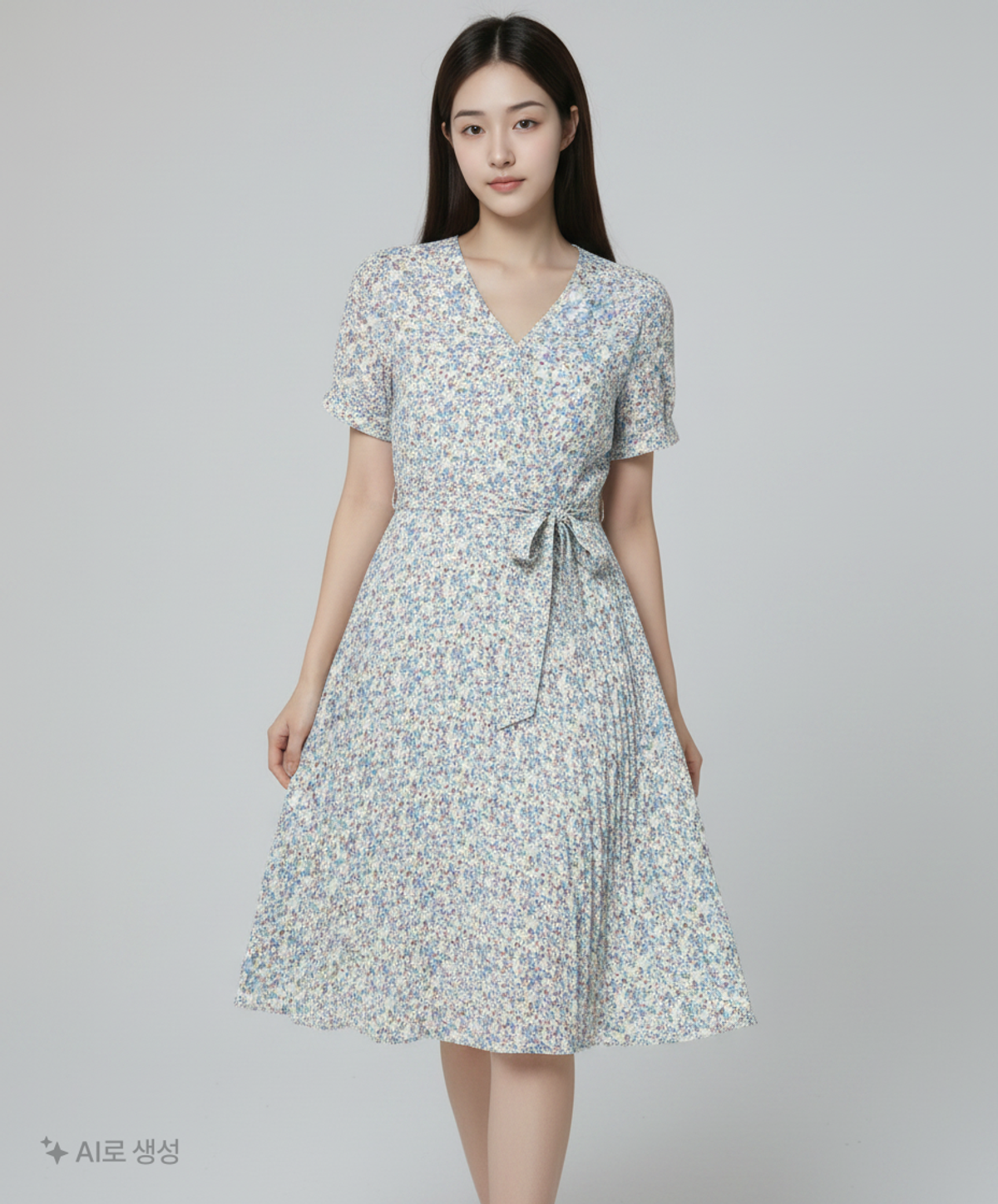 미쏘(MIXXO) [리오더]플라워 랩 미니 원피스 MIWOWB61QG S