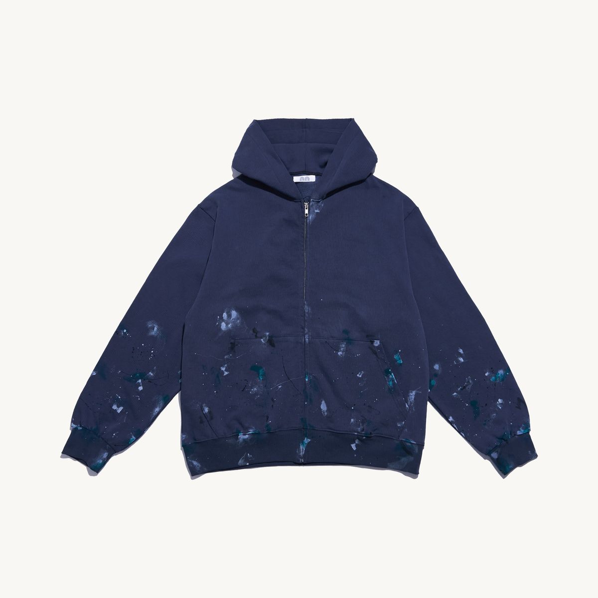 낫뉴(NOT NEW) Painting Hood Zip-Up Navy