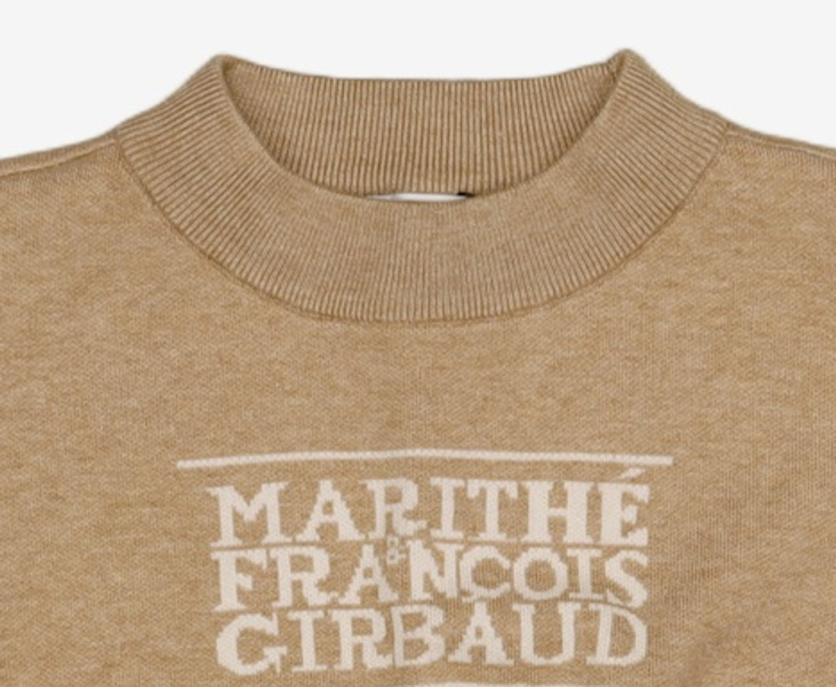 마리떼 프랑소와 저버(MARITHÉ + FRANҪOIS GIRBAUD) W CLASSIC LOGO CROP KNIT beige OS