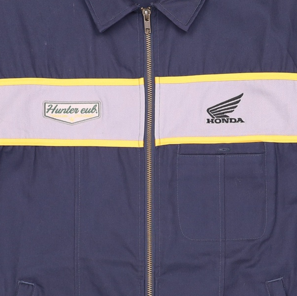 핍스 모터사이클(PHYPS MOTORCYCLE) Half Sleeve Zip Up Shirt Navy M