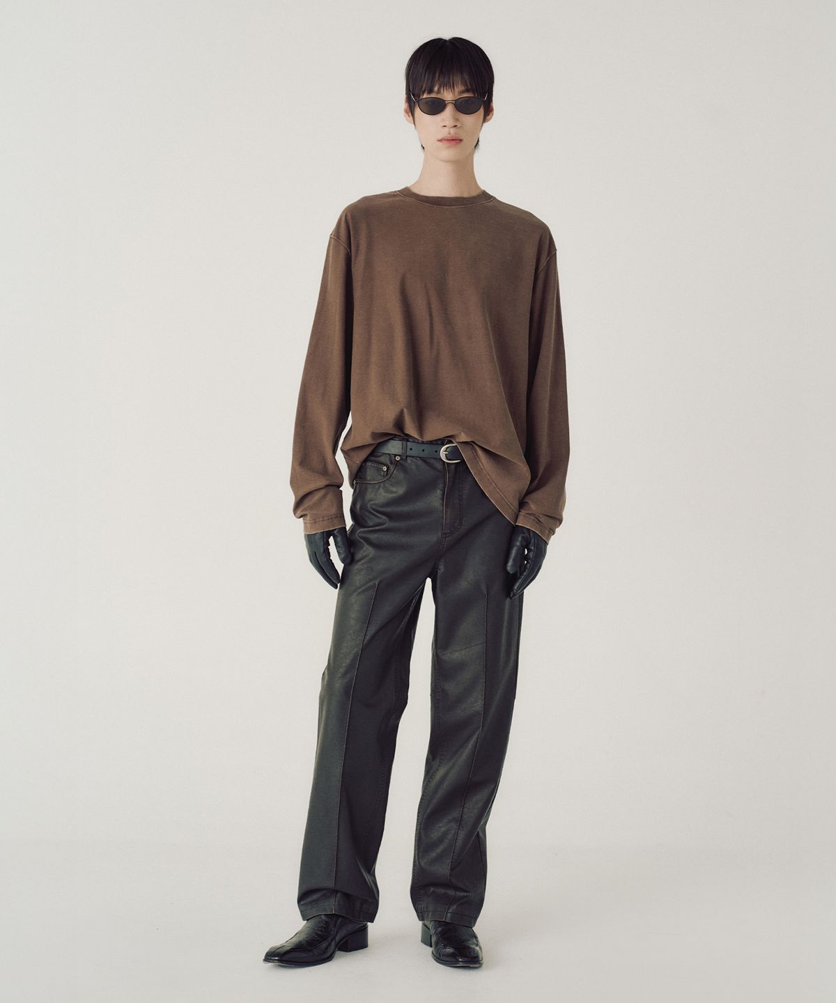 엠엠아이씨(MMIC) [REGULAR FIT] VEIL LONG SLEEVE (BROWN)