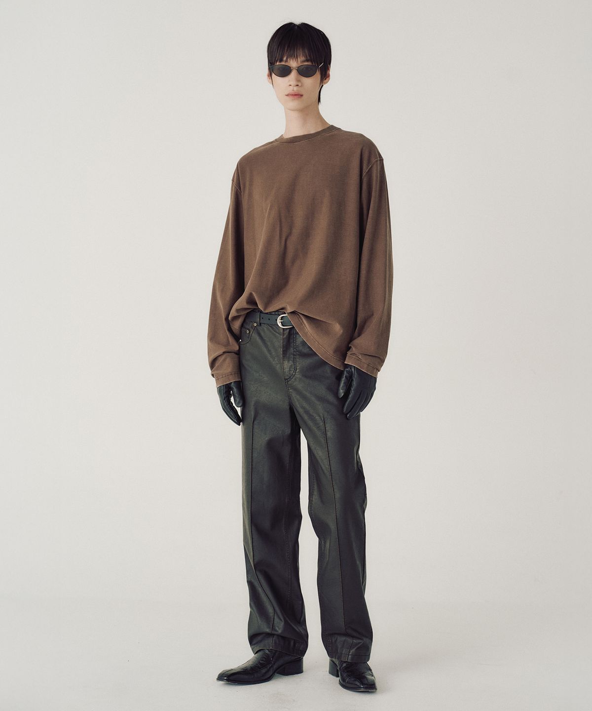 엠엠아이씨(MMIC) [REGULAR FIT] VEIL LONG SLEEVE (BROWN)