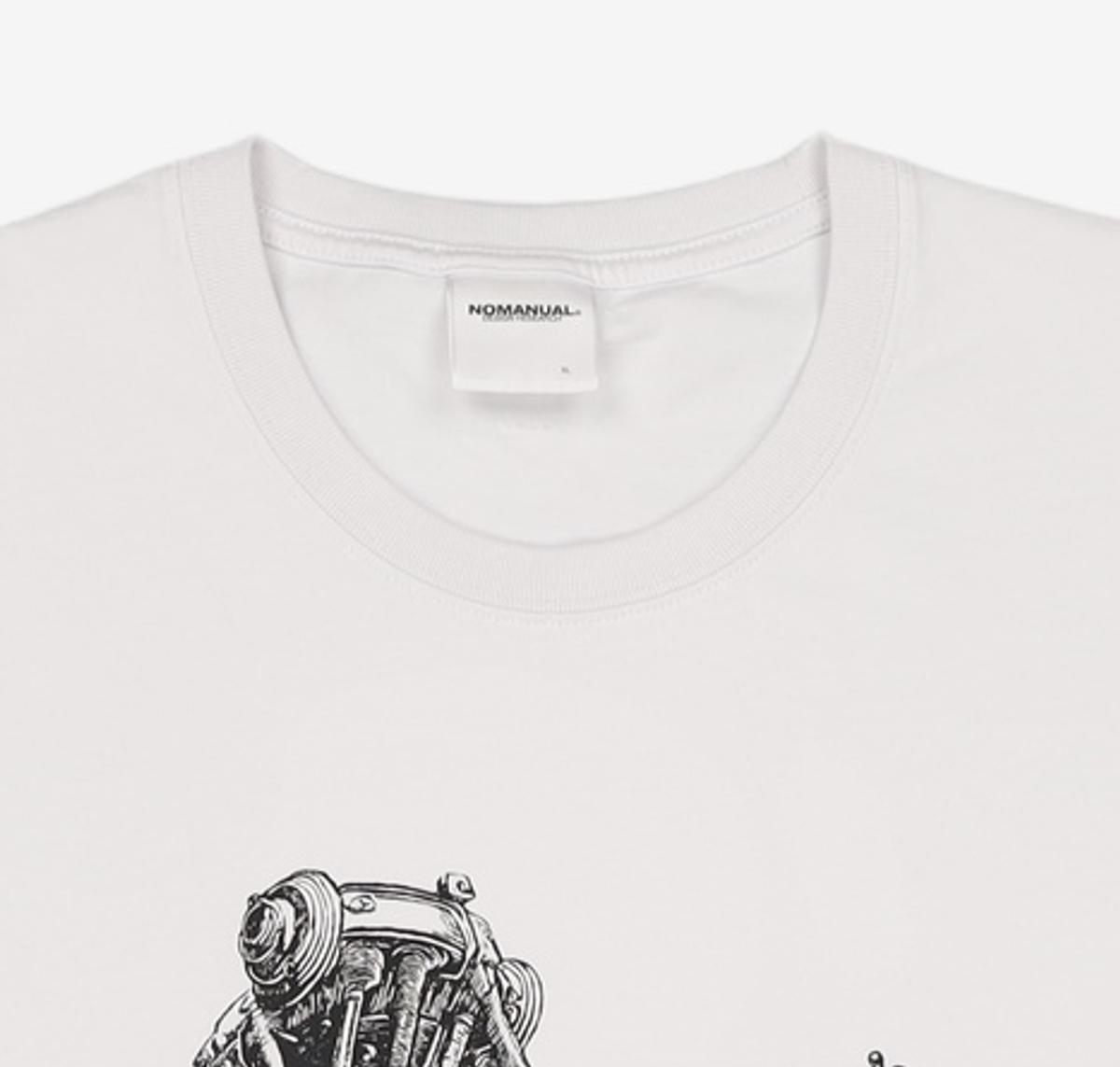 노매뉴얼(NOMANUAL) ROBOTIC HAND NM T-SHIRT - WHITE 105
