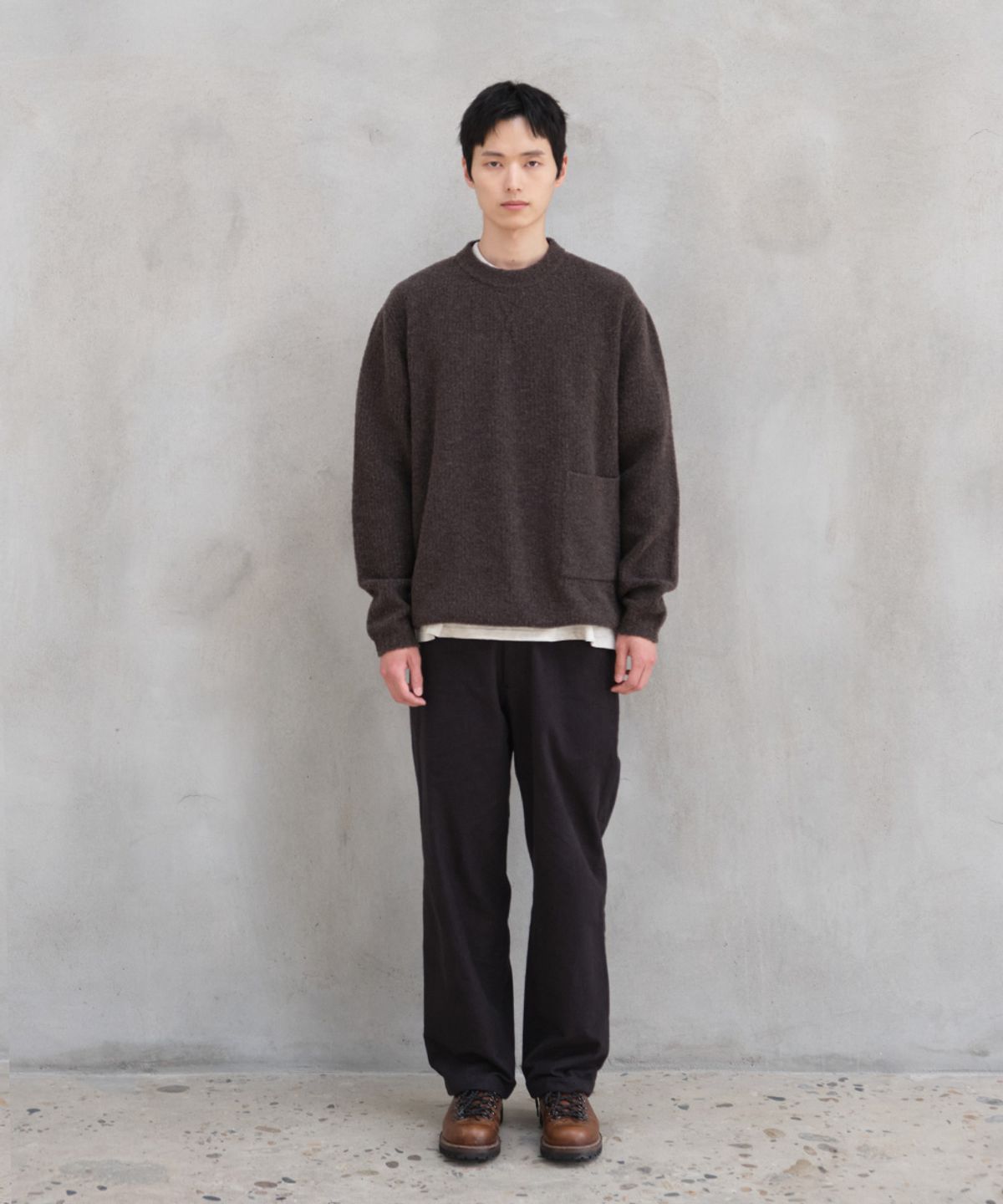 홀리선(HORLISUN) Northyork Boucle Crewneck Knit Multi Demitasse