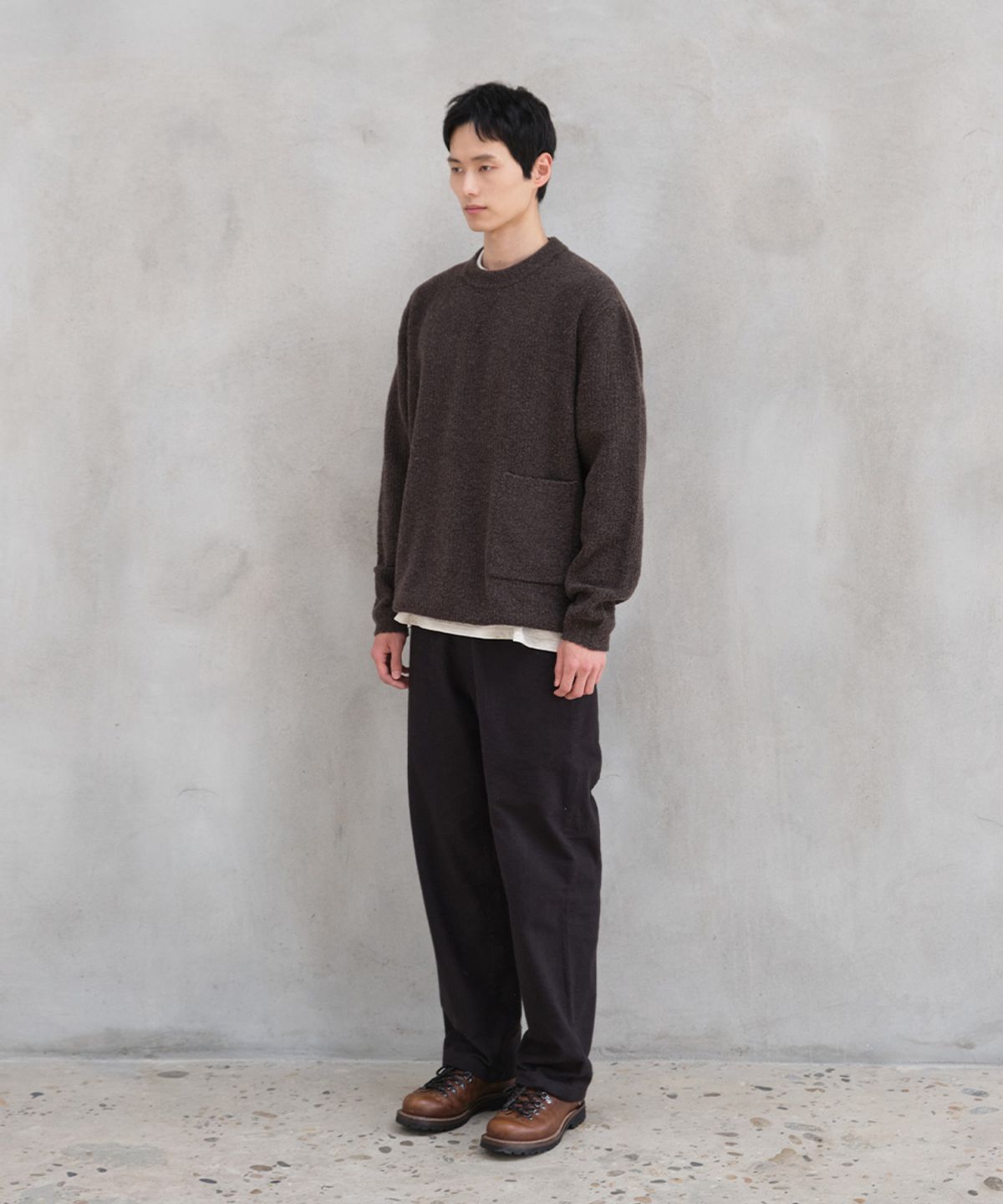 홀리선(HORLISUN) Northyork Boucle Crewneck Knit Multi Demitasse