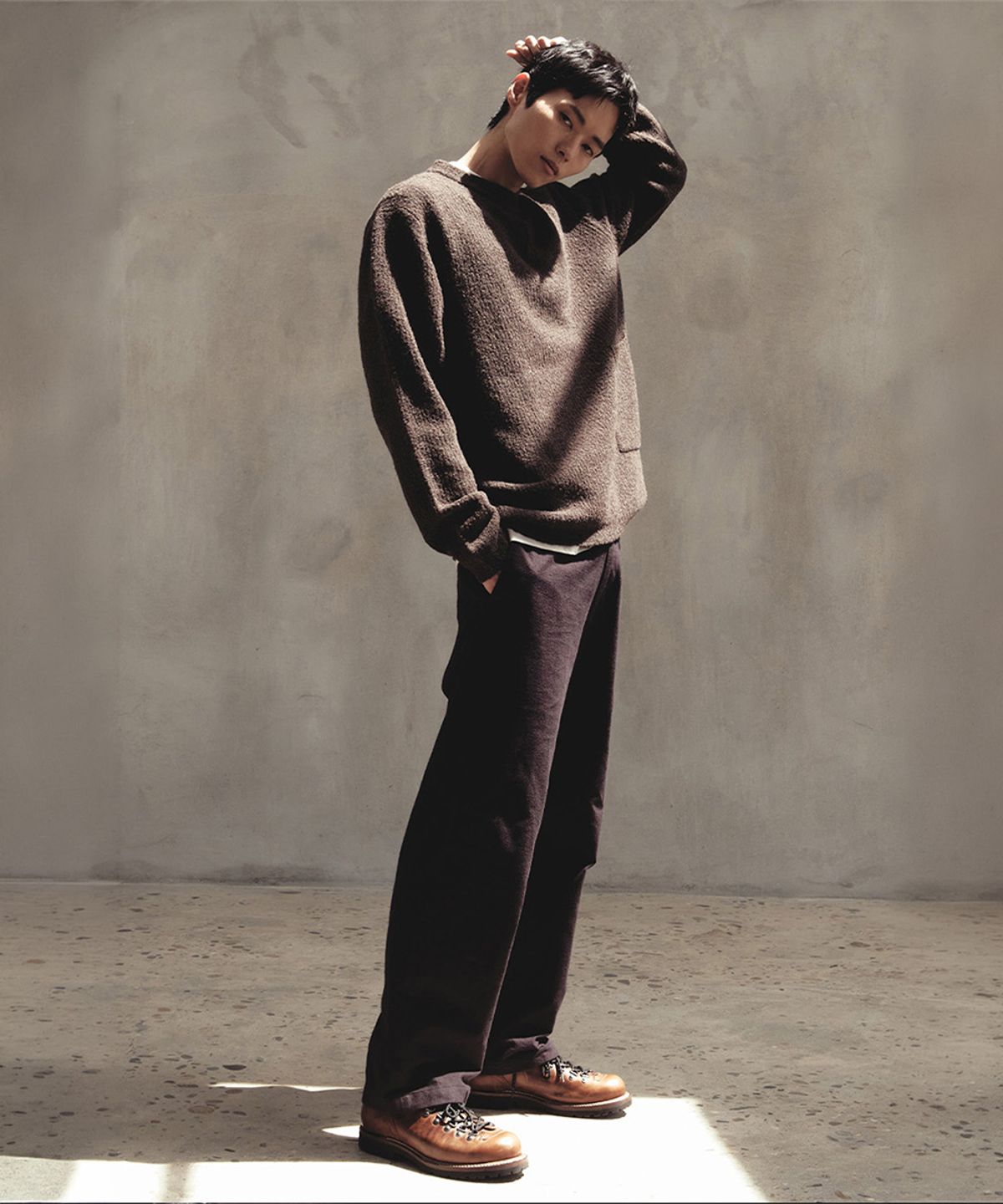 홀리선(HORLISUN) Northyork Boucle Crewneck Knit Multi Demitasse
