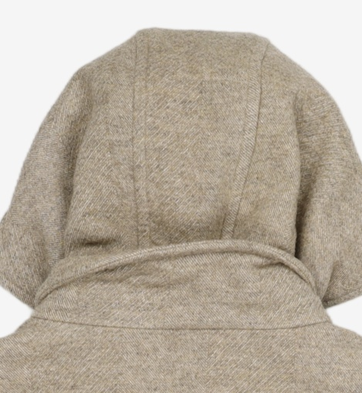 넌블랭크(NONBLANK) 우먼즈 디테처블 후드 더플 하프코트_BEIGE FREE