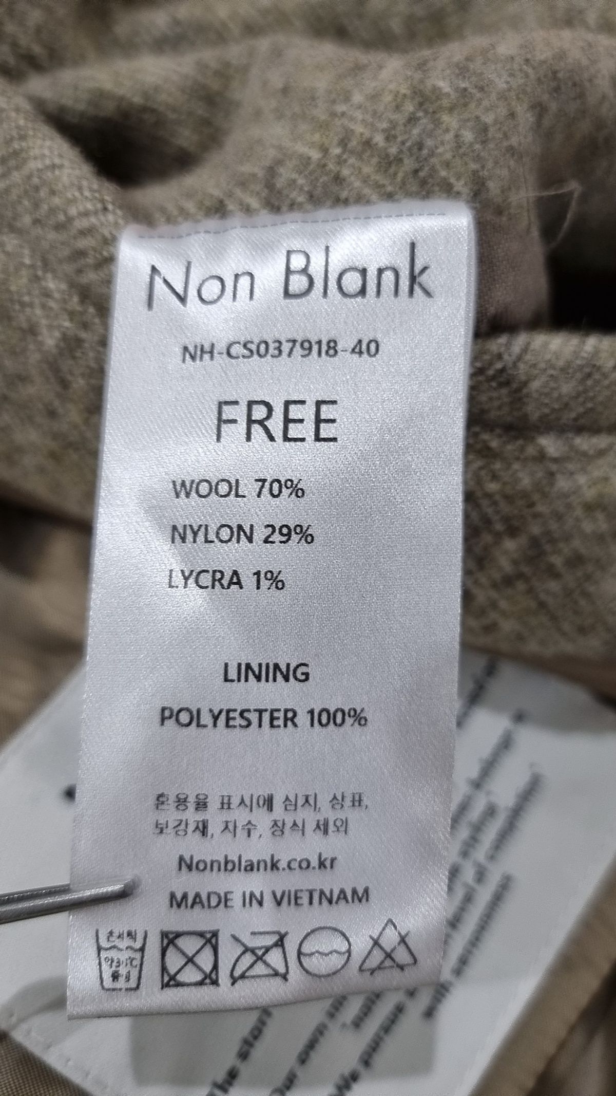 넌블랭크(NONBLANK) 우먼즈 디테처블 후드 더플 하프코트_BEIGE FREE