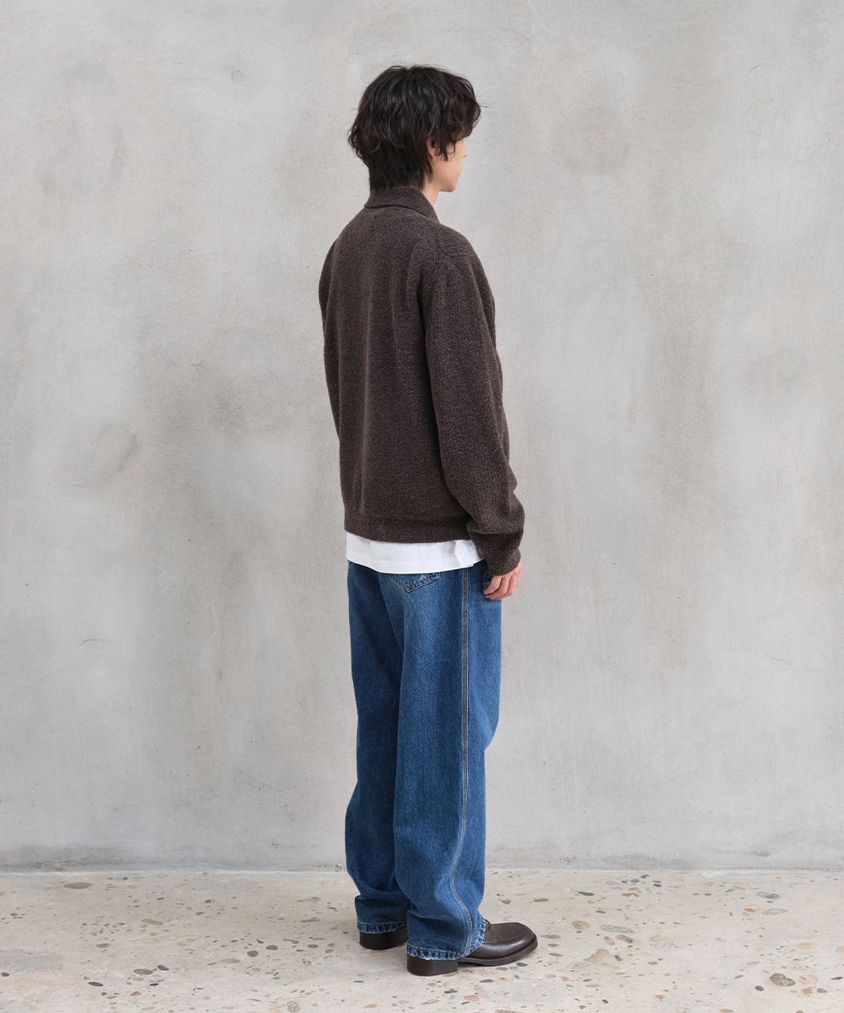 홀리선(HORLISUN) Forshey Boucle Zip Up Knit Cardigan Multi Demitasse