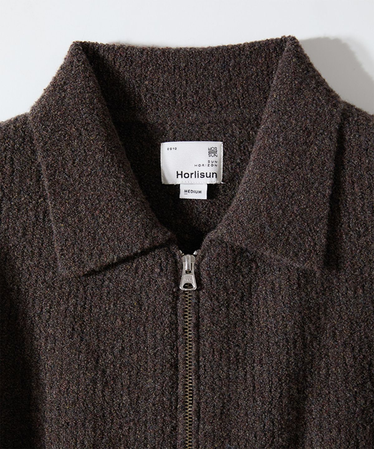 홀리선(HORLISUN) Forshey Boucle Zip Up Knit Cardigan Multi Demitasse