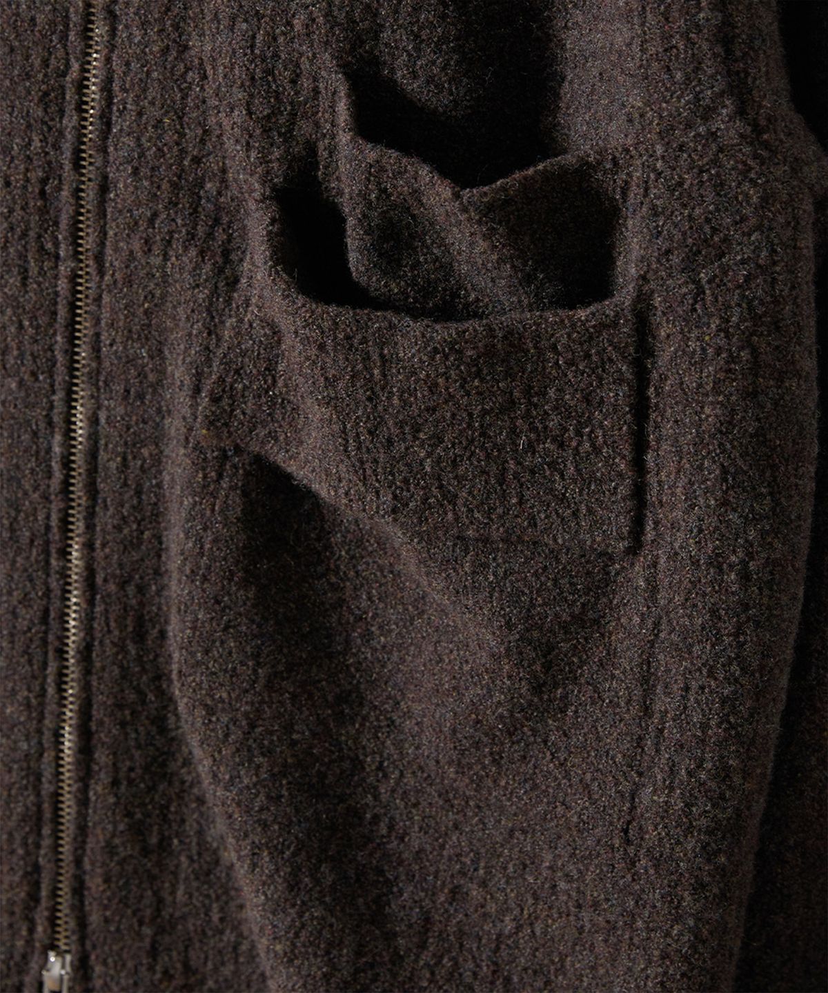 홀리선(HORLISUN) Forshey Boucle Zip Up Knit Cardigan Multi Demitasse