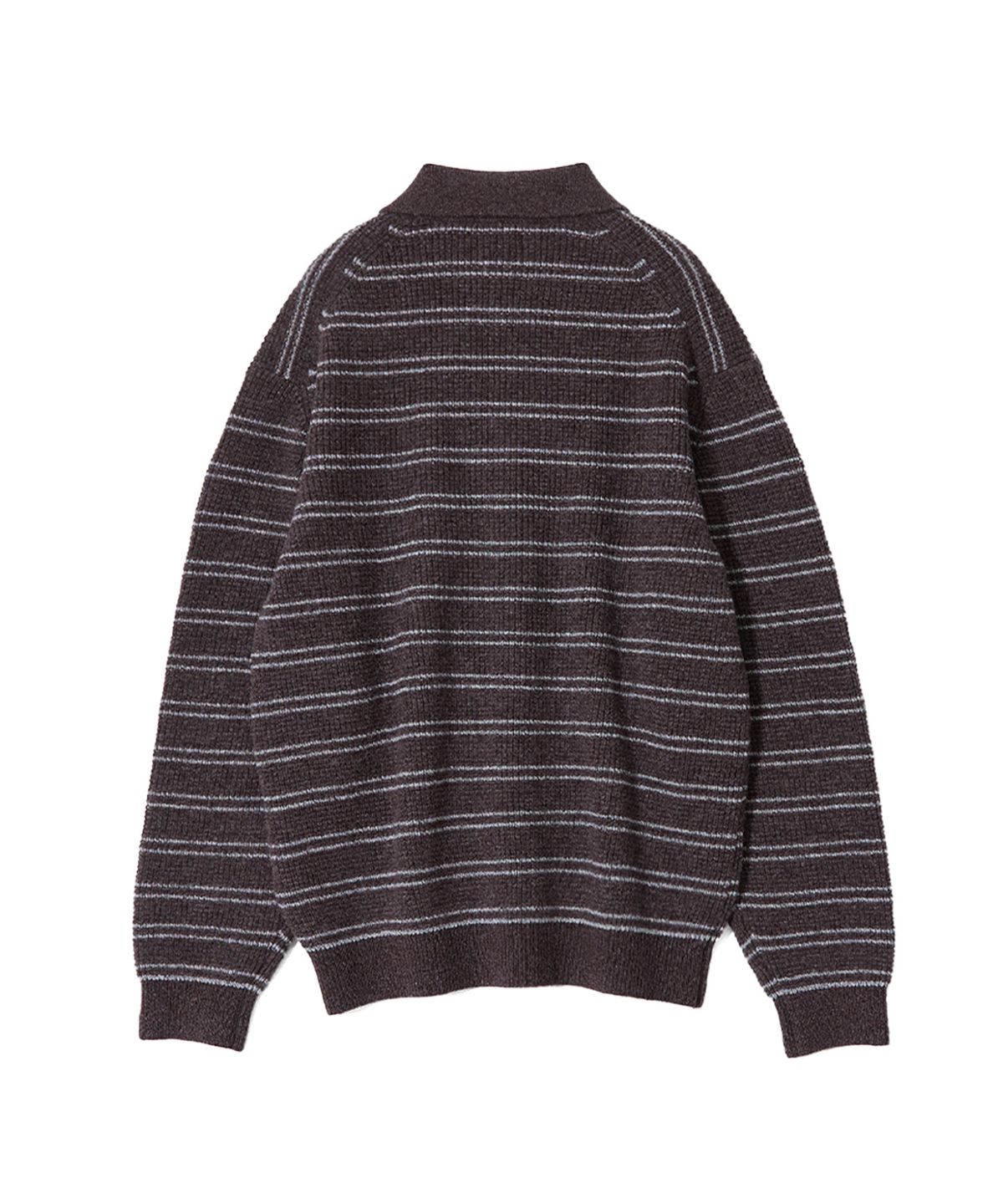 홀리선(HORLISUN) Casey Border Knit Pullover Melange Brown