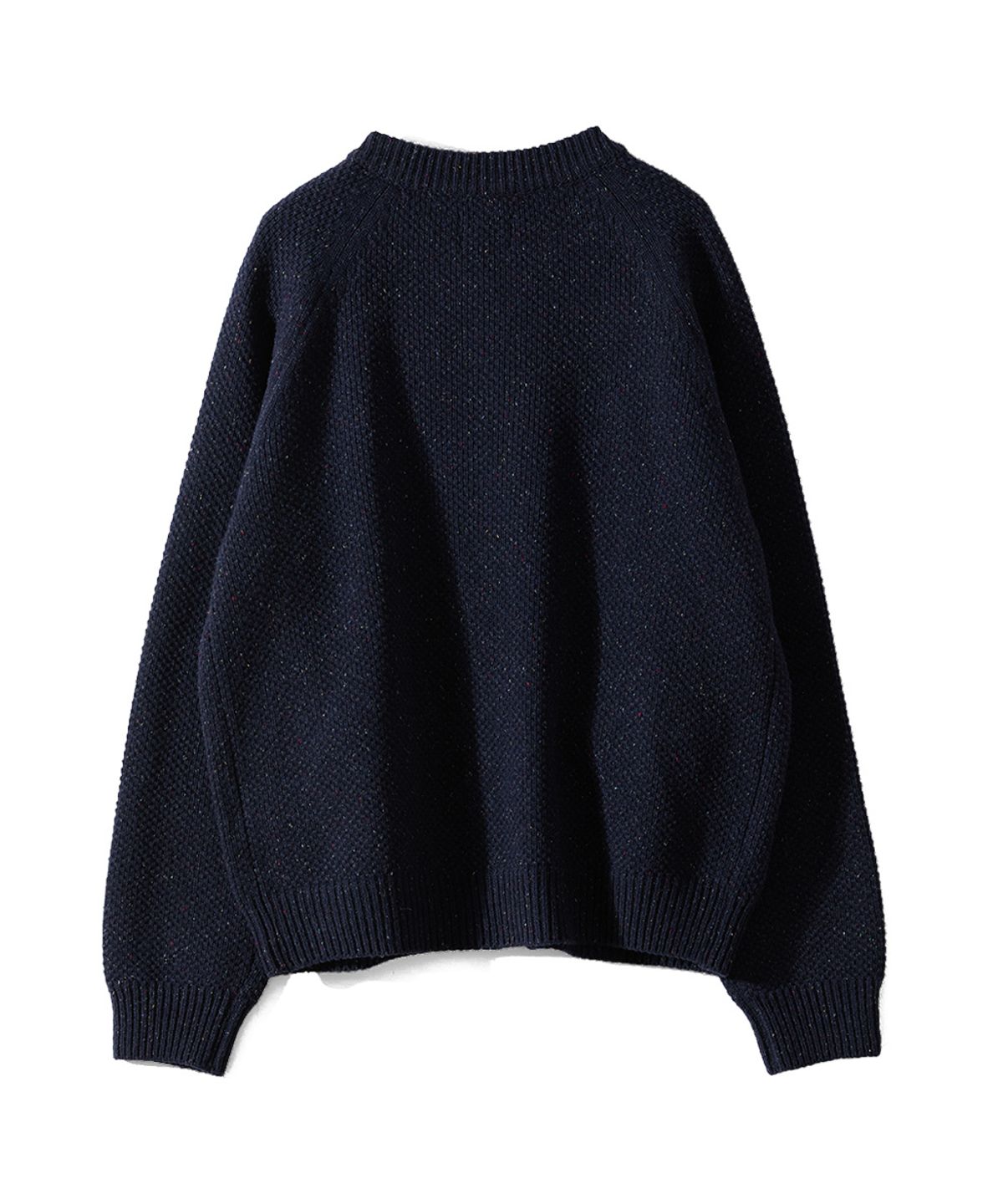 홀리선(HORLISUN) Annette Silk Nep Zip Up Knit Cardigan Navy