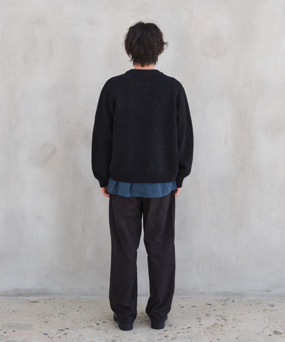 홀리선(HORLISUN) Annette Silk Nep Zip Up Knit Cardigan Black