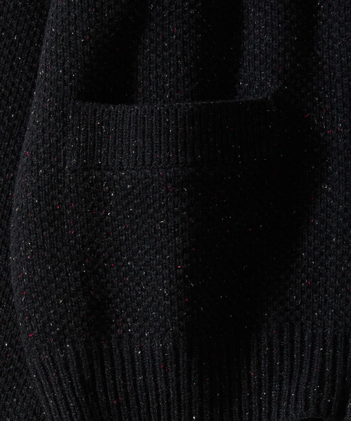 홀리선(HORLISUN) Annette Silk Nep Zip Up Knit Cardigan Black