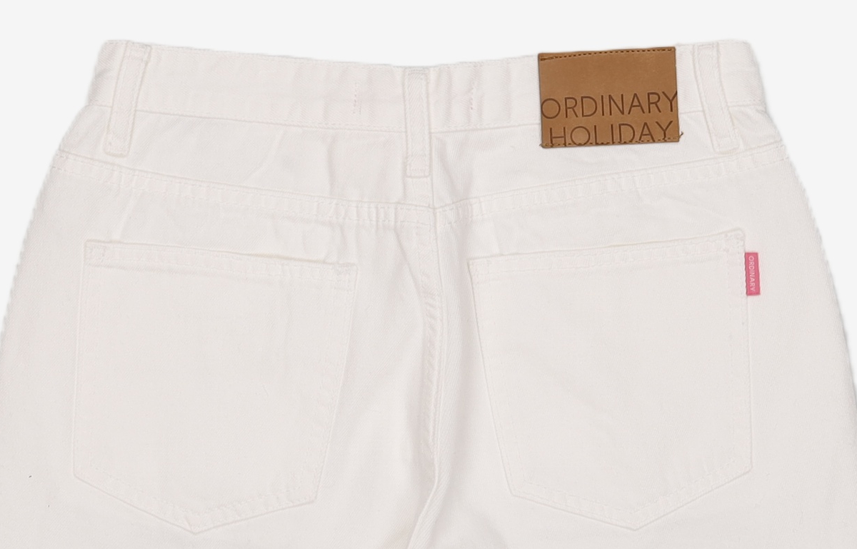 오디너리 홀리데이(ORDINARY HOLIDAY) 데미지 마이크로 쇼츠 [WHITE] 0MM