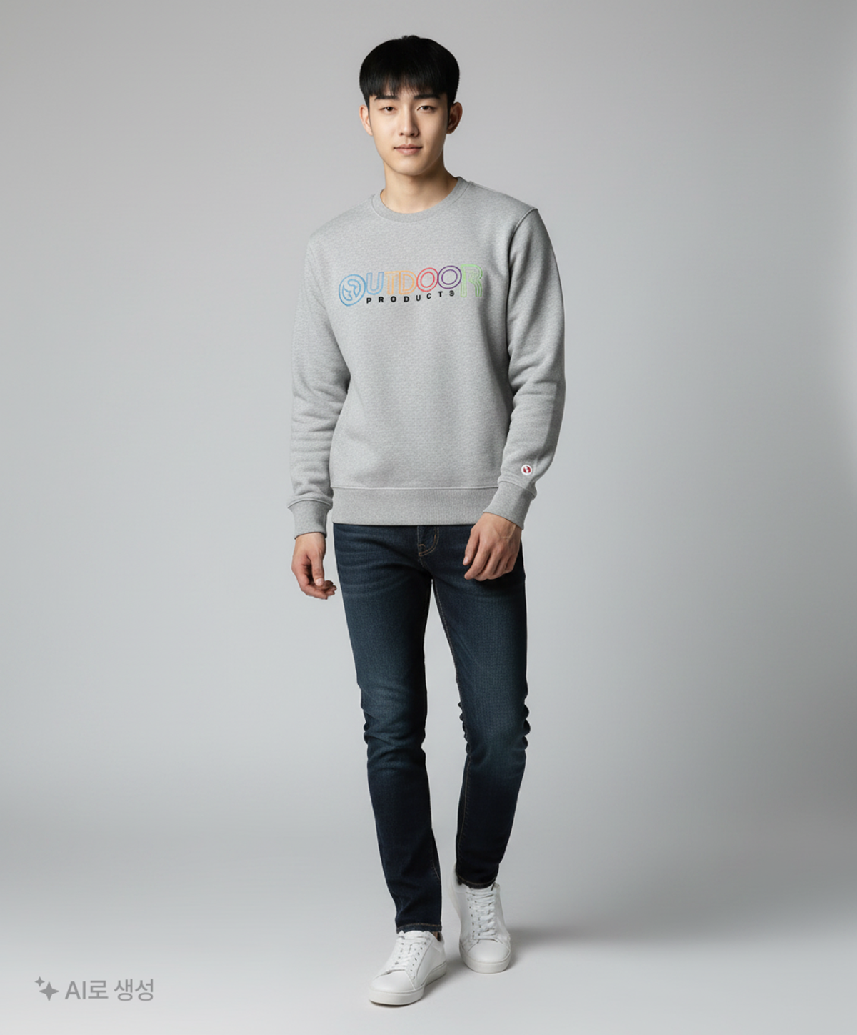 아웃도어 프로덕츠(OUTDOOR PRODUCTS) 레인보우 로고 크루넥 RAINBOW LOGO CREWNECK M