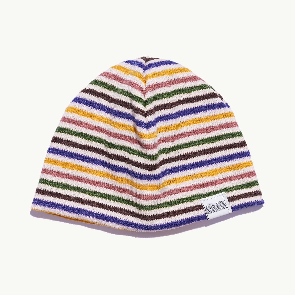 낫뉴(NOT NEW) nn Label Rainbow Beanie Cream