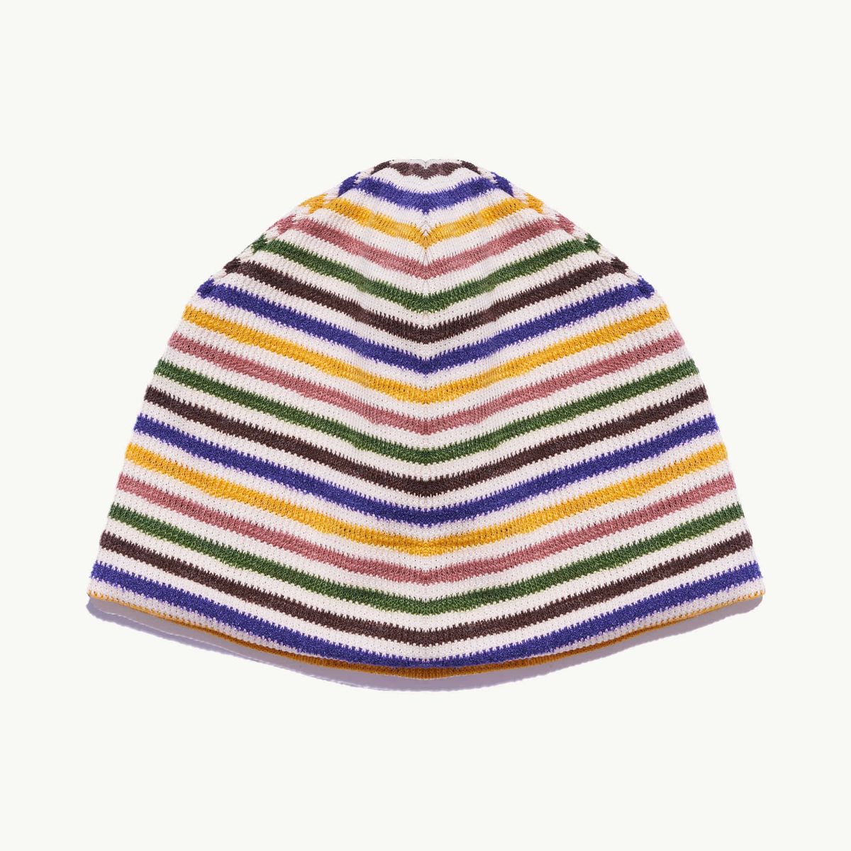 낫뉴(NOT NEW) nn Label Rainbow Beanie Cream