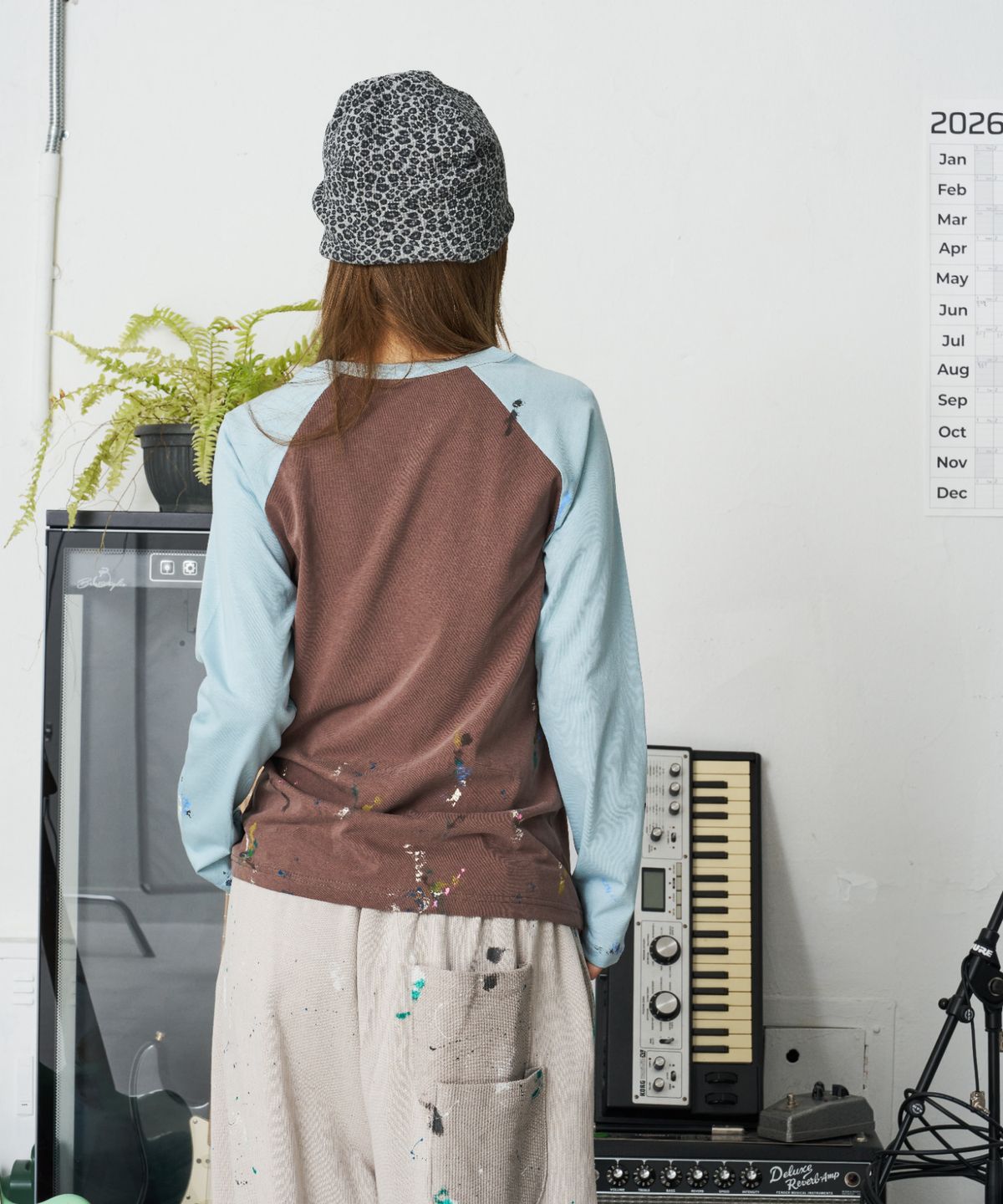 낫뉴(NOT NEW) nn Label Pattern Beanie Tiger Grey
