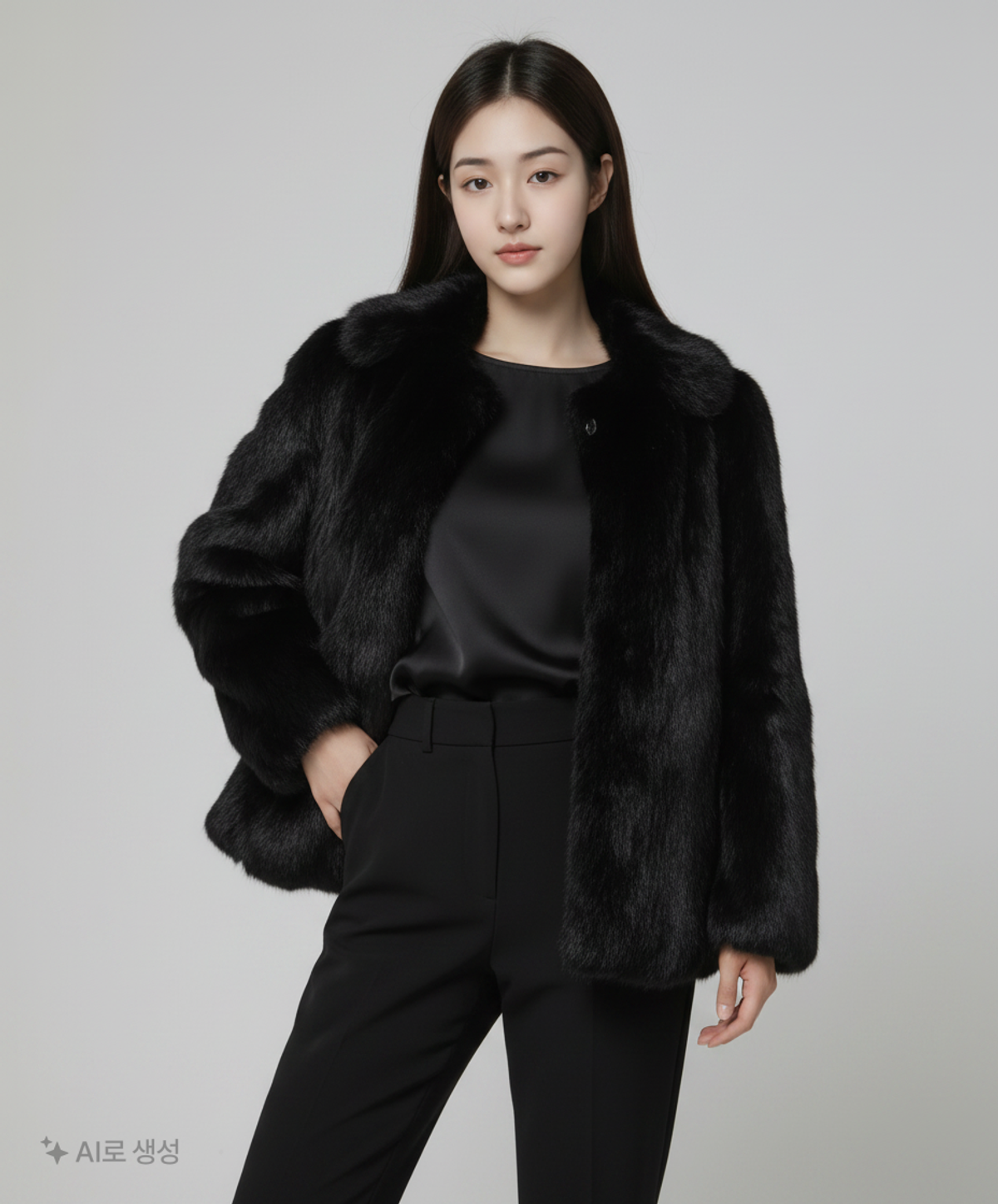 샤트렌(CHATELAINE) 무스탕/퍼 90
