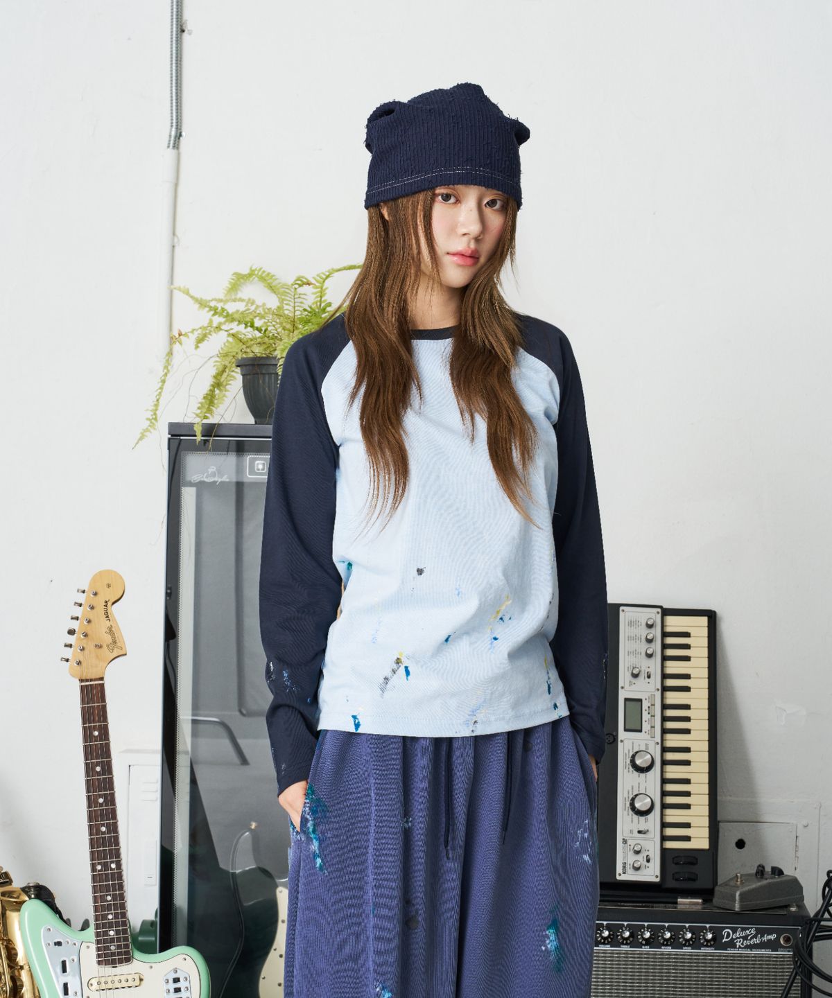 낫뉴(NOT NEW) Boucle Tail Beanie Navy