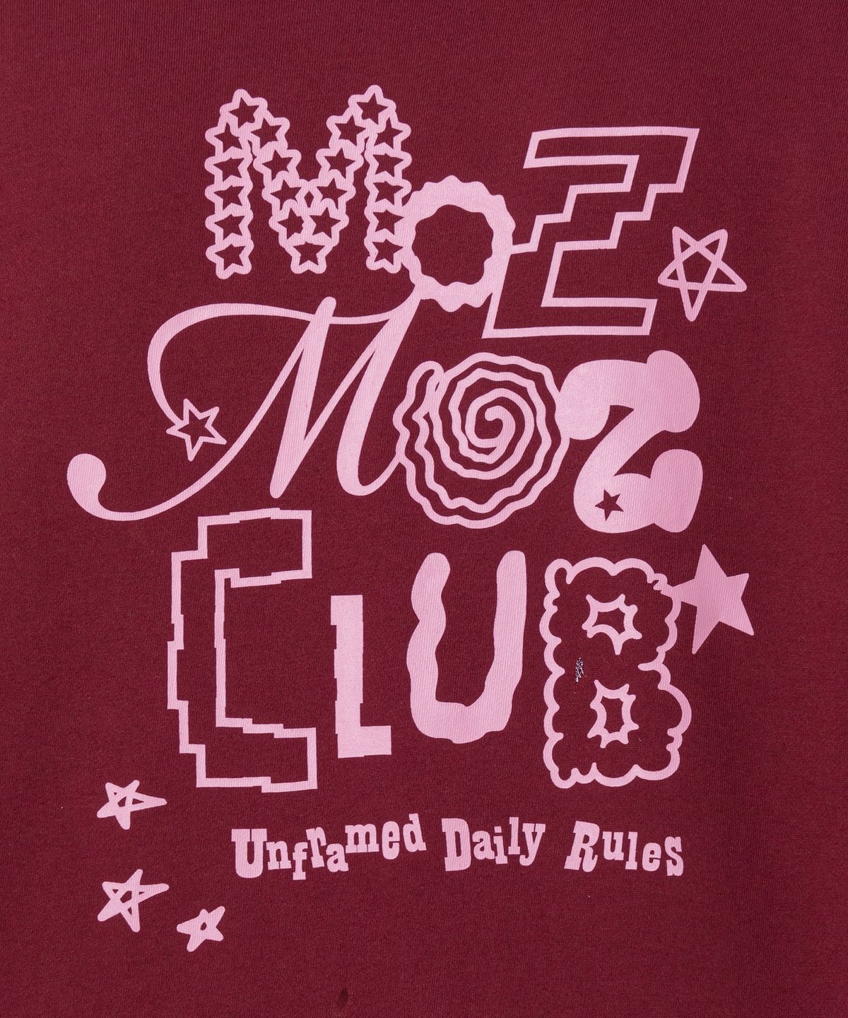 모즈모즈(MOZMOZ) 데일리 노이즈 맨투맨 버건디