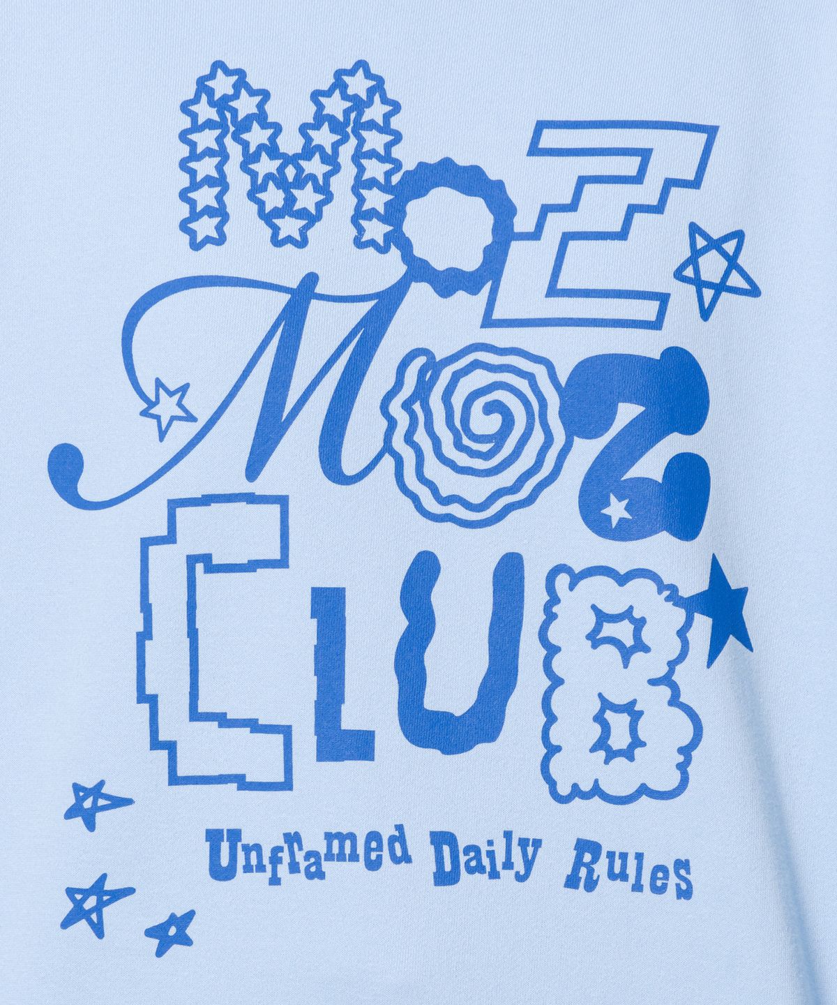 모즈모즈(MOZMOZ) 데일리 노이즈 맨투맨 스카이블루