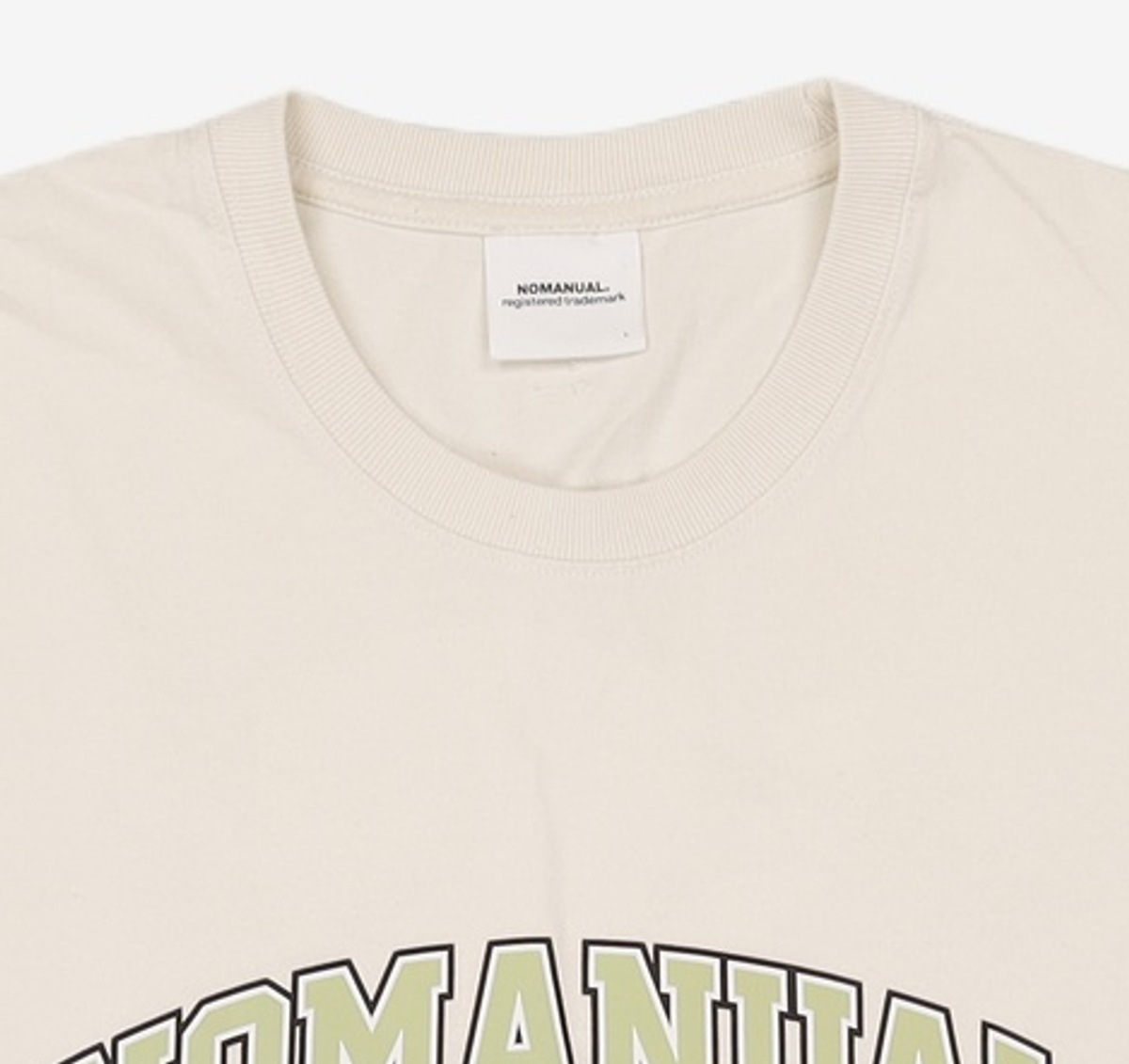 노매뉴얼(NOMANUAL) 3T ARCH LOGO T-SHIRT - CREAM L