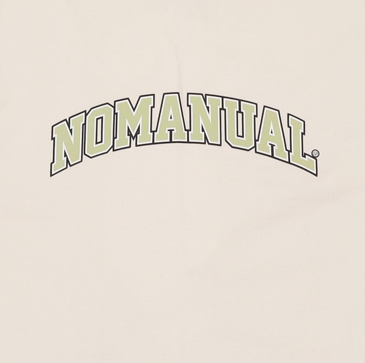 노매뉴얼(NOMANUAL) 3T ARCH LOGO T-SHIRT - CREAM L