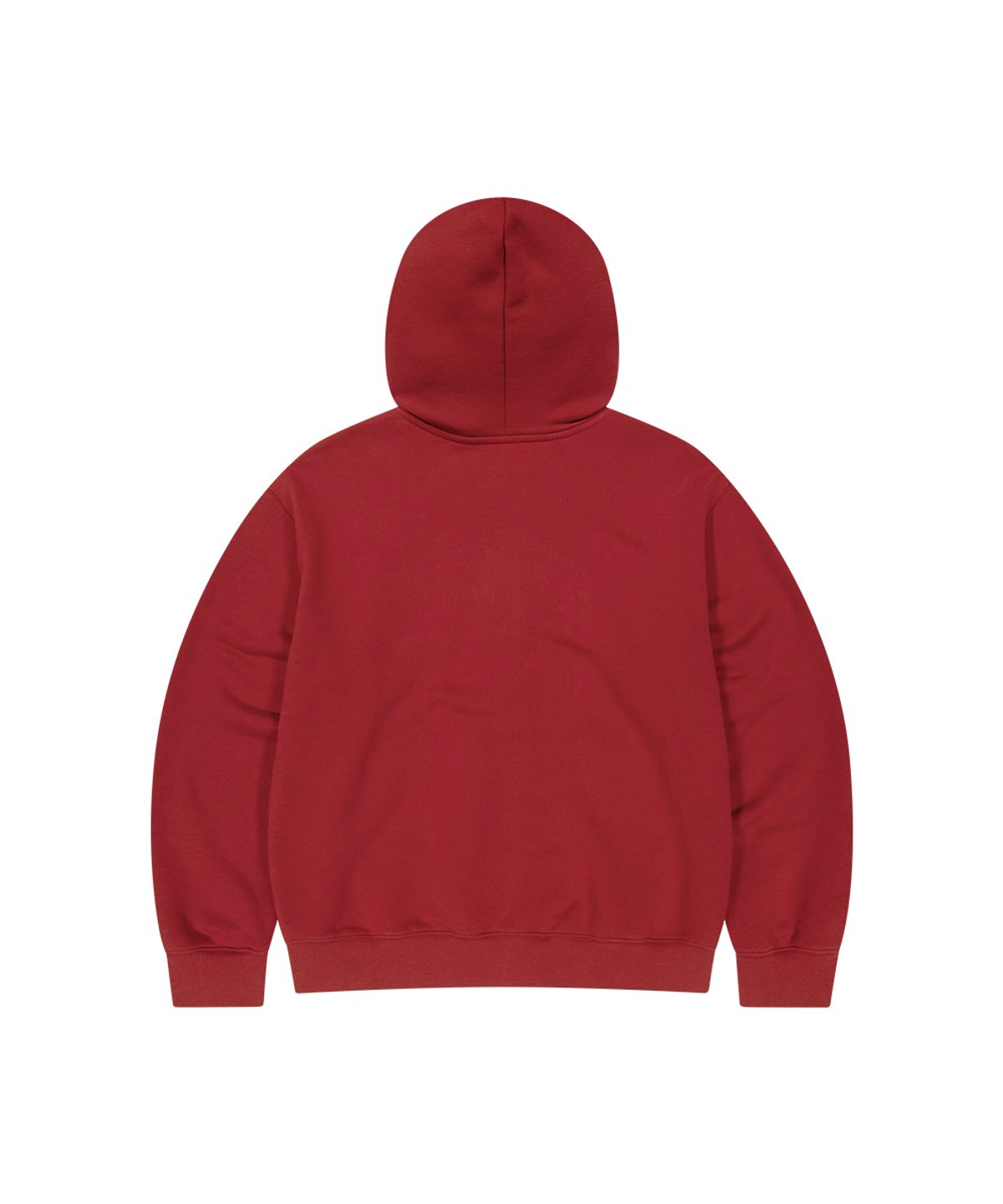 마하그리드(MAHAGRID) mah CUT OFF APPLIQUE ZIP-UP HOODIE[BURGUNDY]