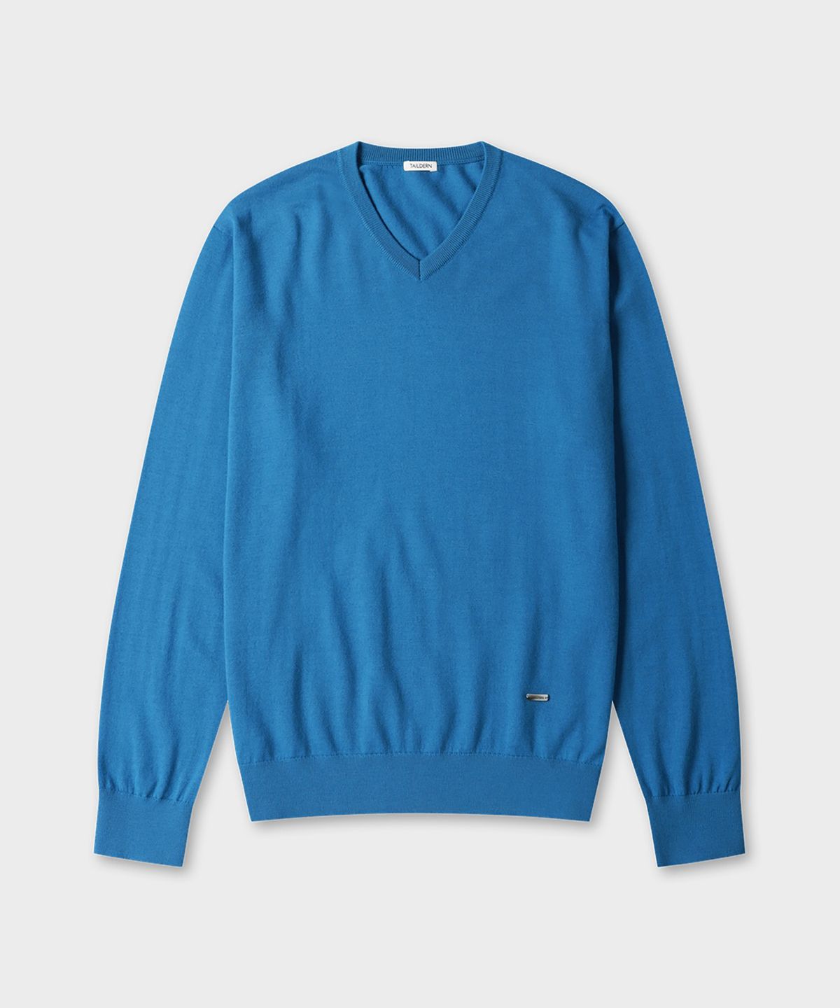 테일던(TAILDERN) William Lightweight V-neck Sweater Wool Blue
