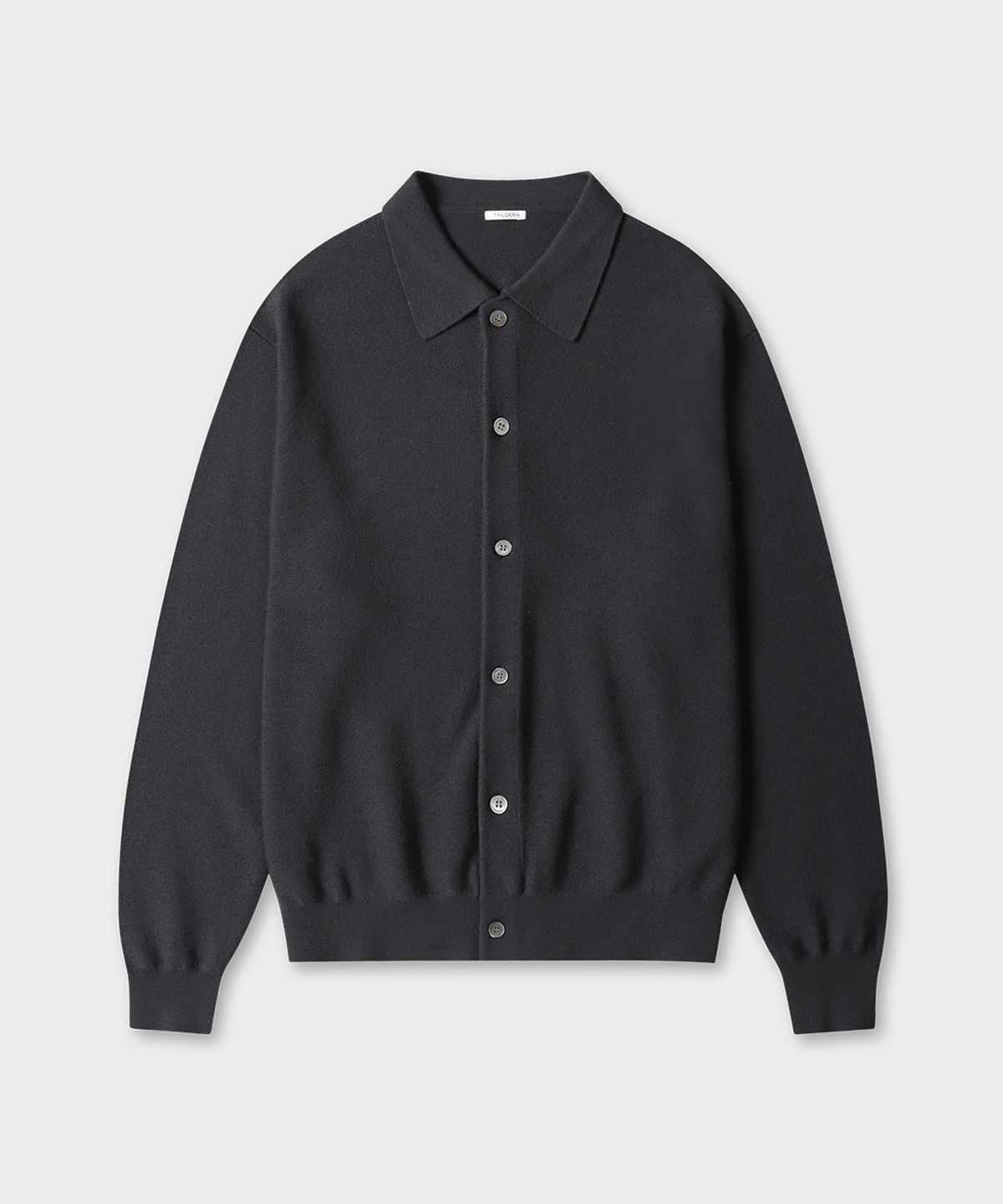 테일던(TAILDERN) Capote Knit Polo Wool Cardigan Grey